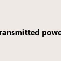 transmitted power是什么意思