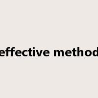 effective method是什么意思