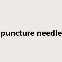 puncture needle是什么意思