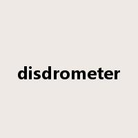 disdrometer是什么意思