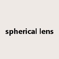 spherical lens是什么意思