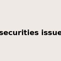 securities issue是什么意思