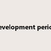 development period是什么意思