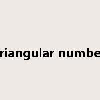 triangular number是什么意思