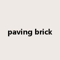 paving brick是什么意思