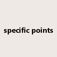 specific points是什么意思