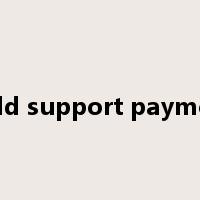 child support payment是什么意思