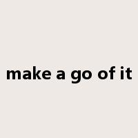 make a go of it是什么意思