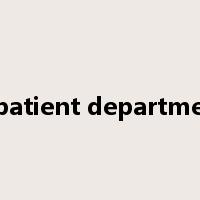 inpatient department是什么意思