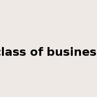 class of business是什么意思