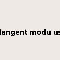 tangent modulus是什么意思