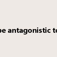 be antagonistic to是什么意思