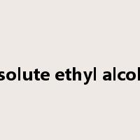 absolute ethyl alcohol是什么意思