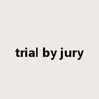 trial by jury是什么意思