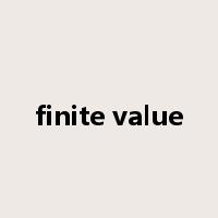 finite value是什么意思