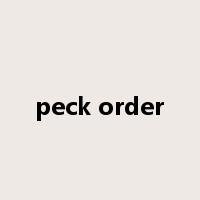 peck order是什么意思