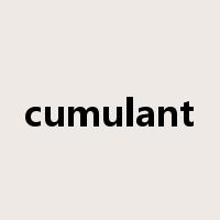 cumulant是什么意思