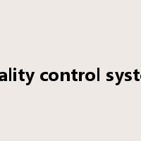 quality control system是什么意思