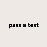 pass a test是什么意思