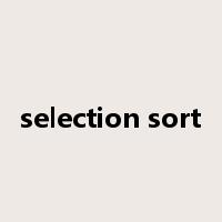 selection sort是什么意思
