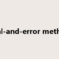trial-and-error method是什么意思