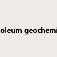 petroleum geochemistry是什么意思