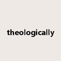 theologically是什么意思