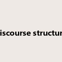 discourse structure是什么意思