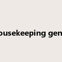 Housekeeping genes是什么意思