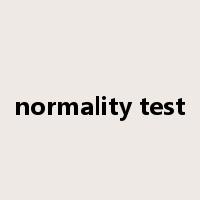 normality test是什么意思