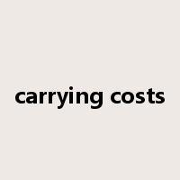 carrying costs是什么意思