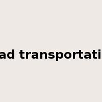 road transportation是什么意思