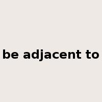 be adjacent to是什么意思