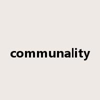 communality是什么意思