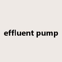 effluent pump是什么意思