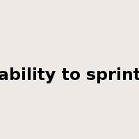 ability to sprint是什么意思