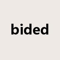 bided是什么意思