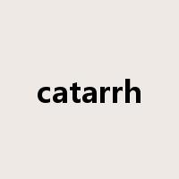 catarrh是什么意思