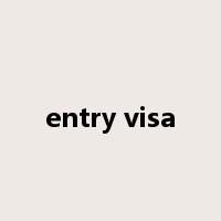 entry visa是什么意思