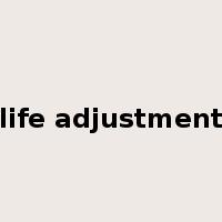 life adjustment是什么意思