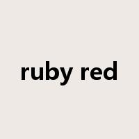 ruby red是什么意思