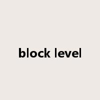 block level是什么意思