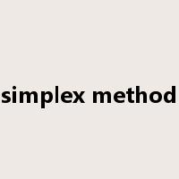 simplex method是什么意思