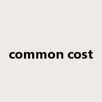 common cost是什么意思