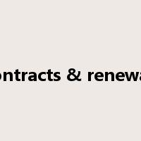 Contracts & renewals是什么意思