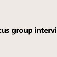 focus group interview是什么意思