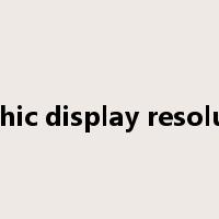 graphic display resolution是什么意思