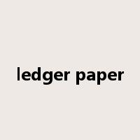 ledger paper是什么意思