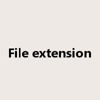 File extension是什么意思