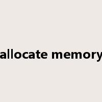 allocate memory是什么意思